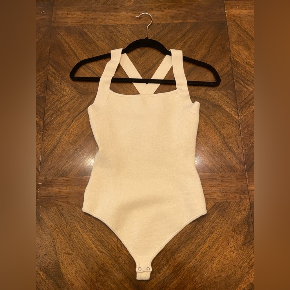 Abercrombie and Fitch knit cream bodysuit